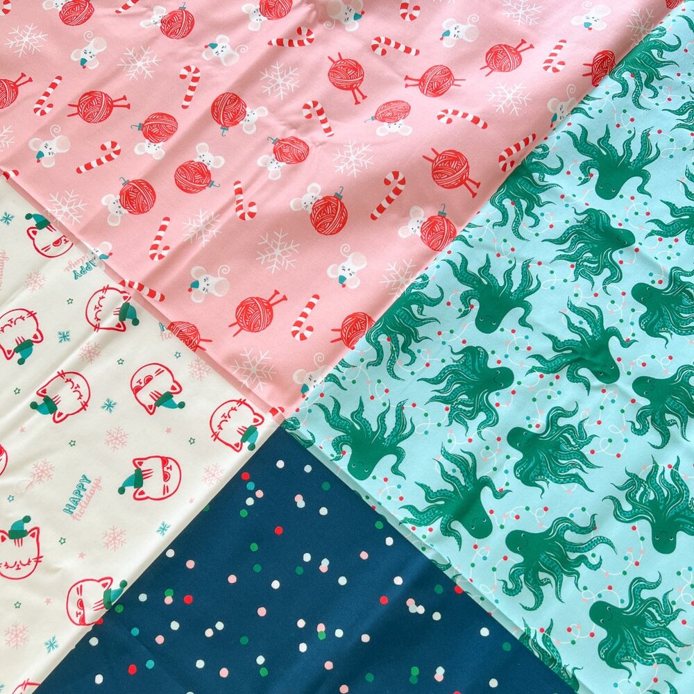 HOLIDAY - 2x Panels - Ruby Star Society - Peppermint Please - Panel - Fabric